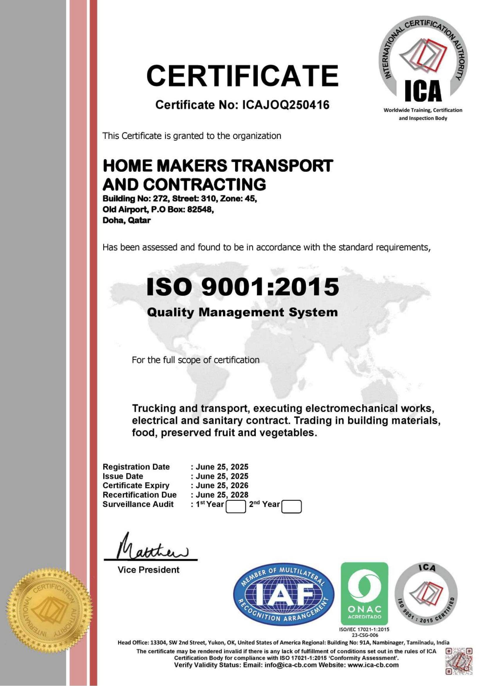ISO & ICV Advisory Services 1